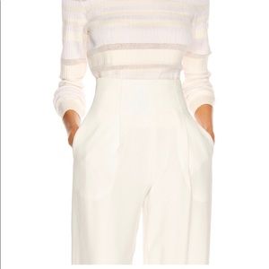 NWT - Proenza Schouler White Crepe Trousers